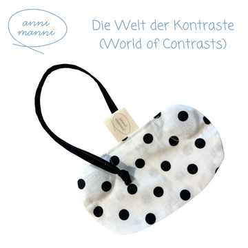 anni manni - „Die Welt der Kontraste“ - Beruhigungsbändchen aus 100% Baumwolle