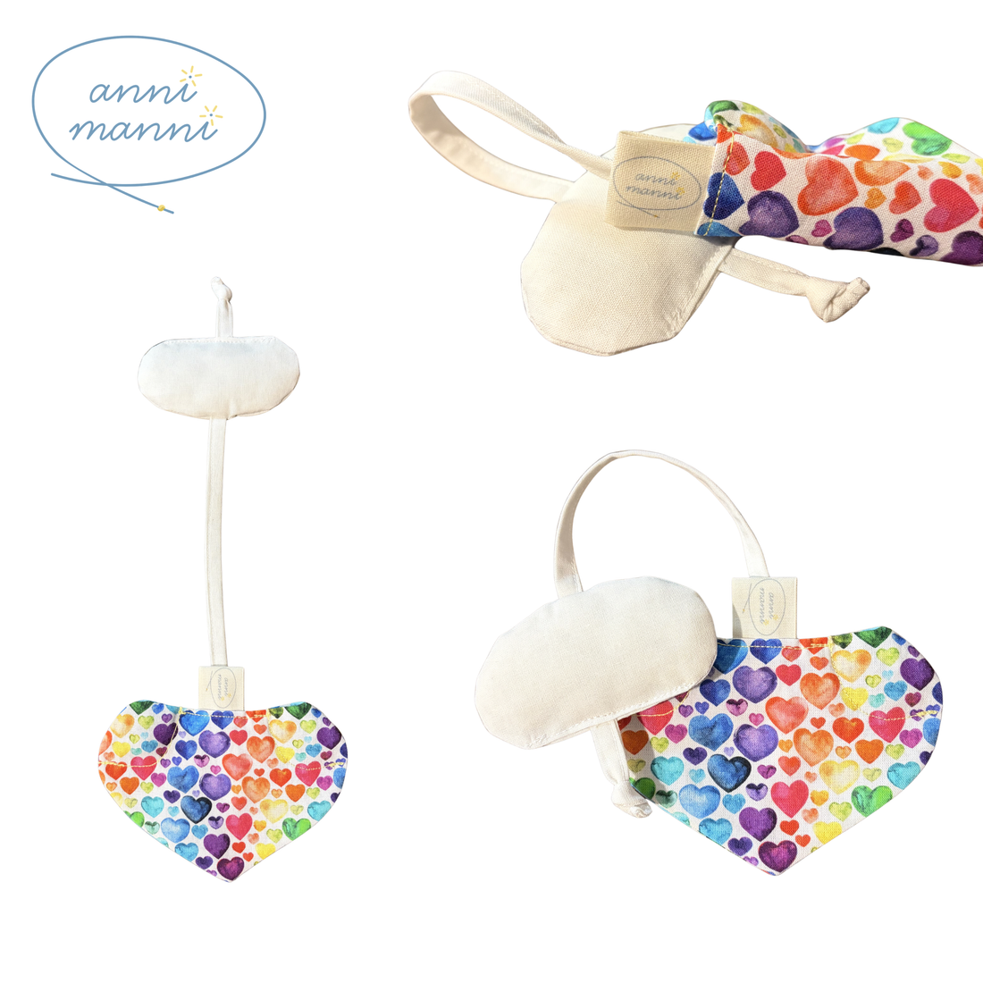 anni manni - „plus“ - Beruhigungsbändchen aus 100% Baumwolle