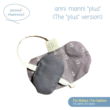 anni manni - „plus“ - Beruhigungsbändchen aus 100% Baumwolle