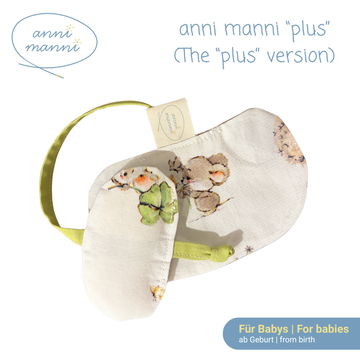 anni manni - „plus“ - Beruhigungsbändchen aus 100% Baumwolle